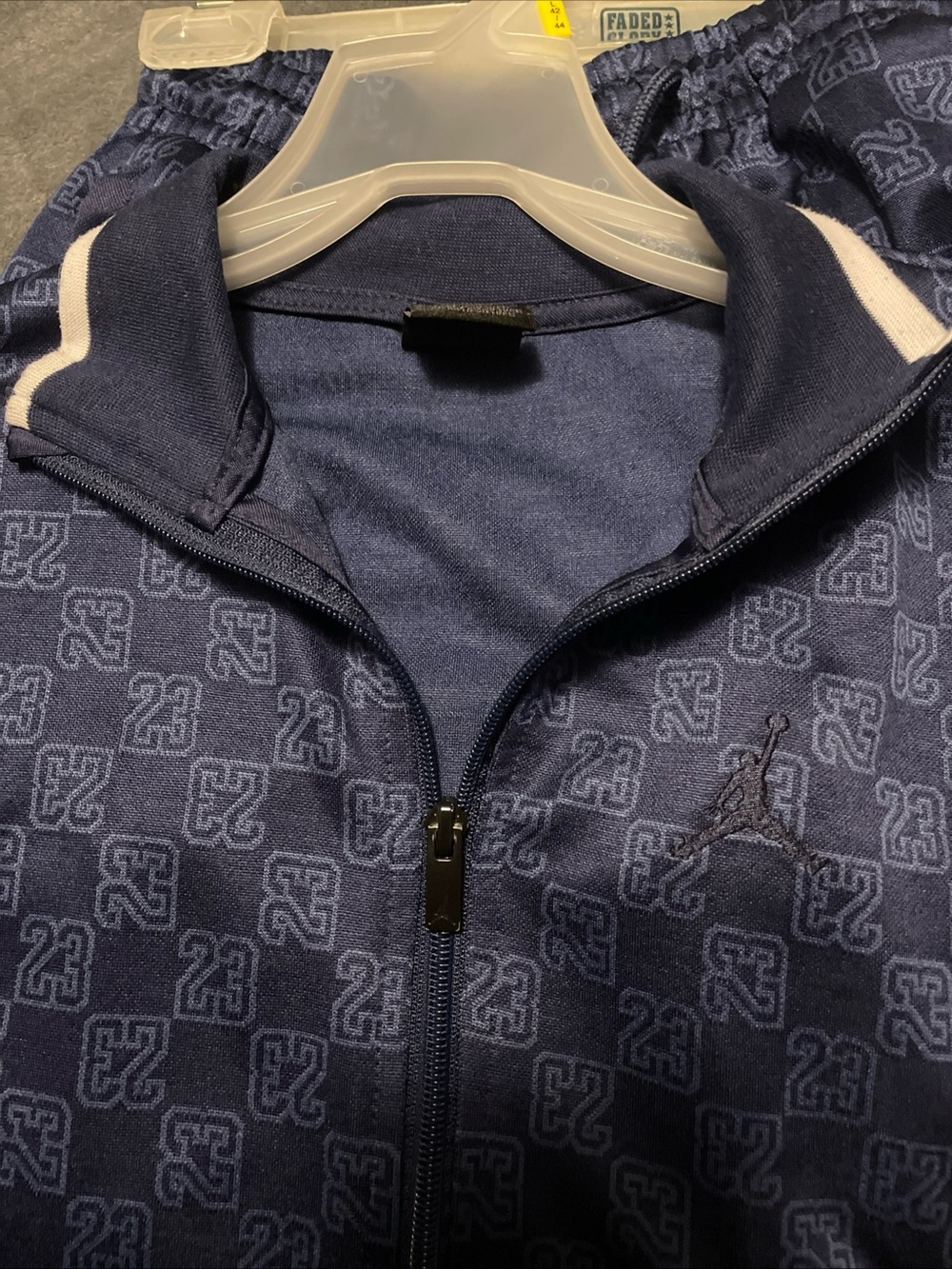 Jordan Navy Tracksuit Jacket with Jumpman Logo and matching joggers. - Picture 6 of 7